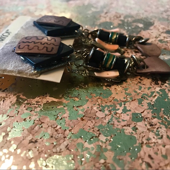 ARAGON MIXED MEDIA DANGLE EARRINGS NWT - Picture 6 of 11